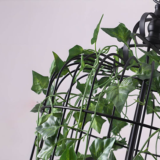 Enchanted Forest Iron Cage Pendant Light with Vines