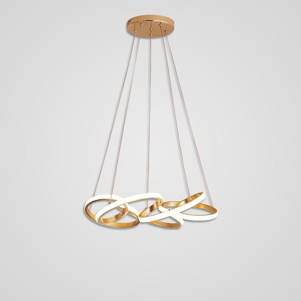 Interwoven Wave Design Chandelier Light – Mid Century LED Chandelier