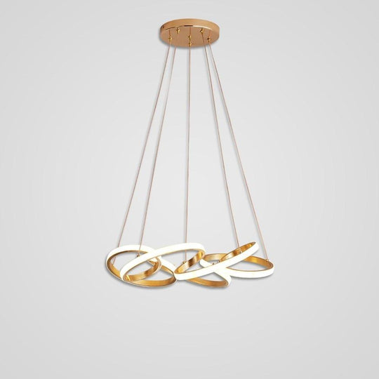 Interwoven Wave Design Chandelier Light – Mid Century LED Chandelier