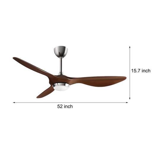 Envy 52" LED Ceiling Fan with Remote – 3-Blade Modern Comfort