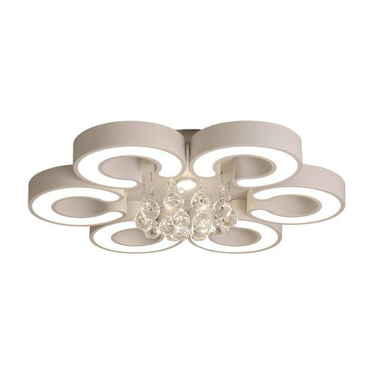 Flower Shaped Dimmable LED Modern Flush Mount Ceiling Light