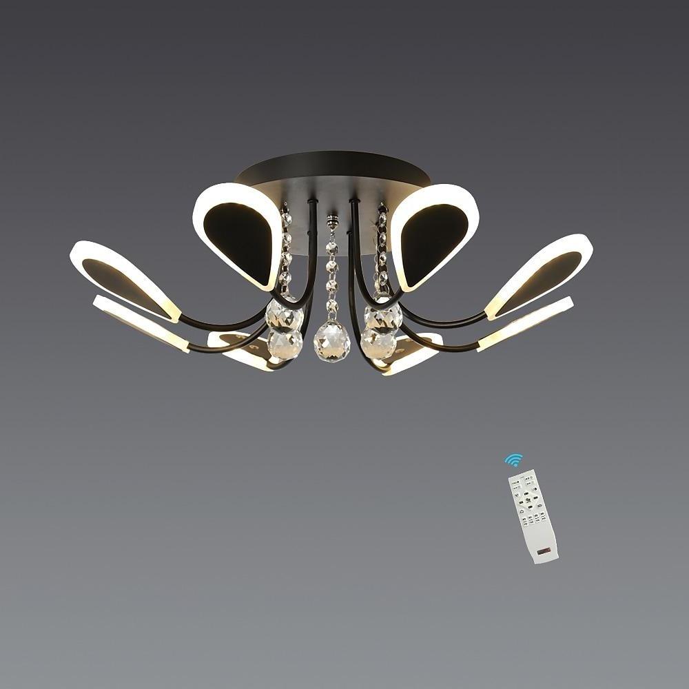 Modern Crystal Flush Mount Ceiling Light 8 Lights
