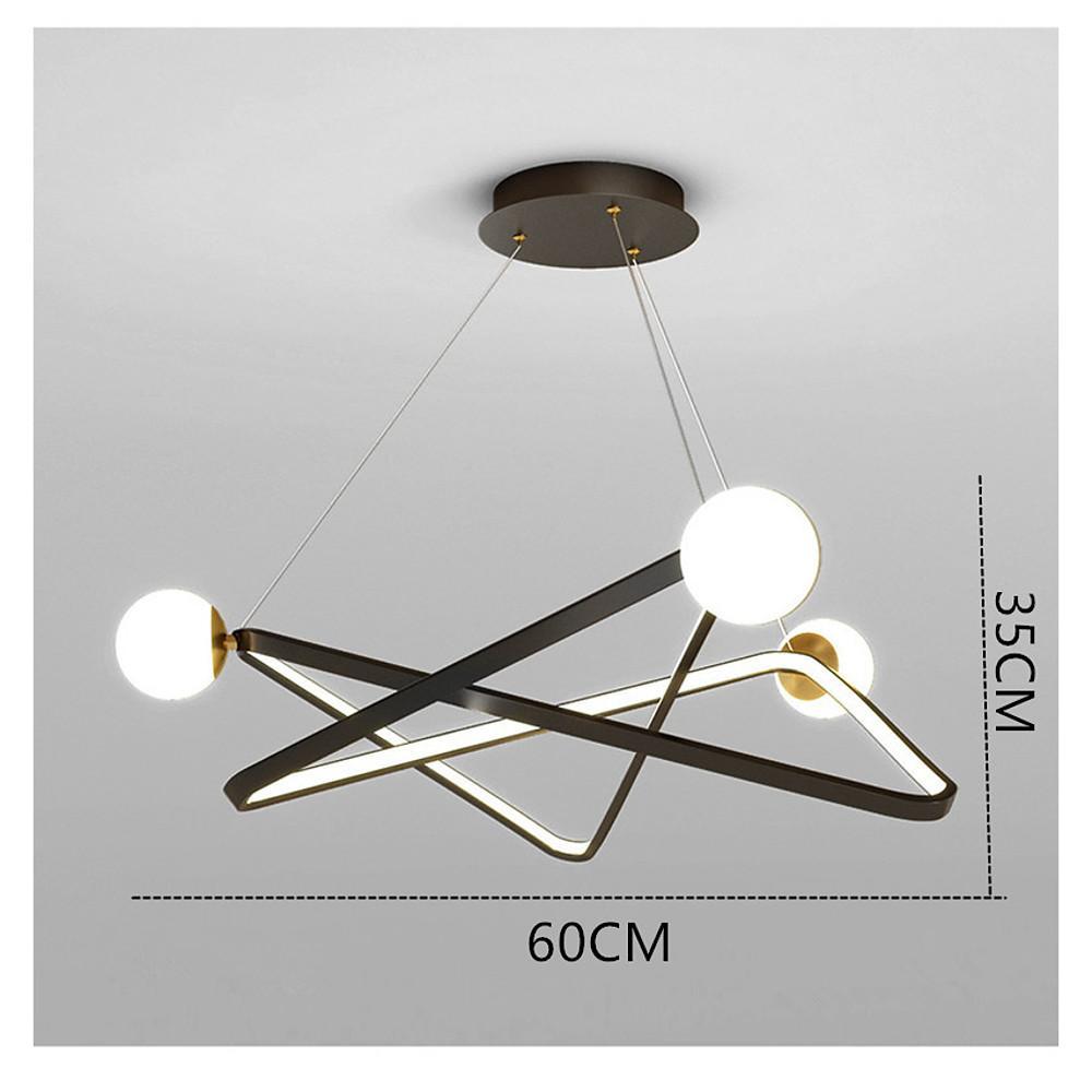Geometric Design LED Modern Glass Chandelier