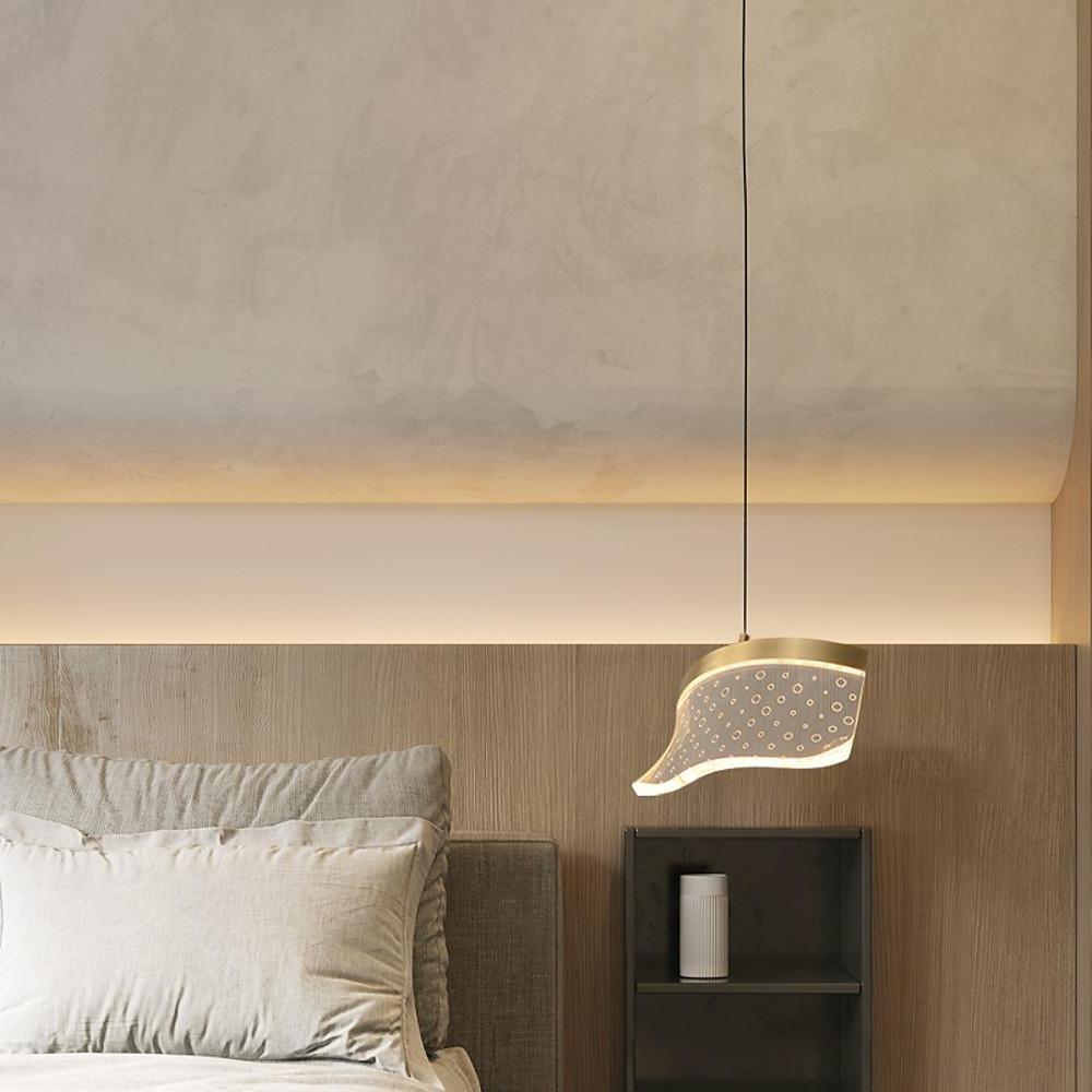 Uneven Copper Acrylic Pendant Light for Kitchen Island