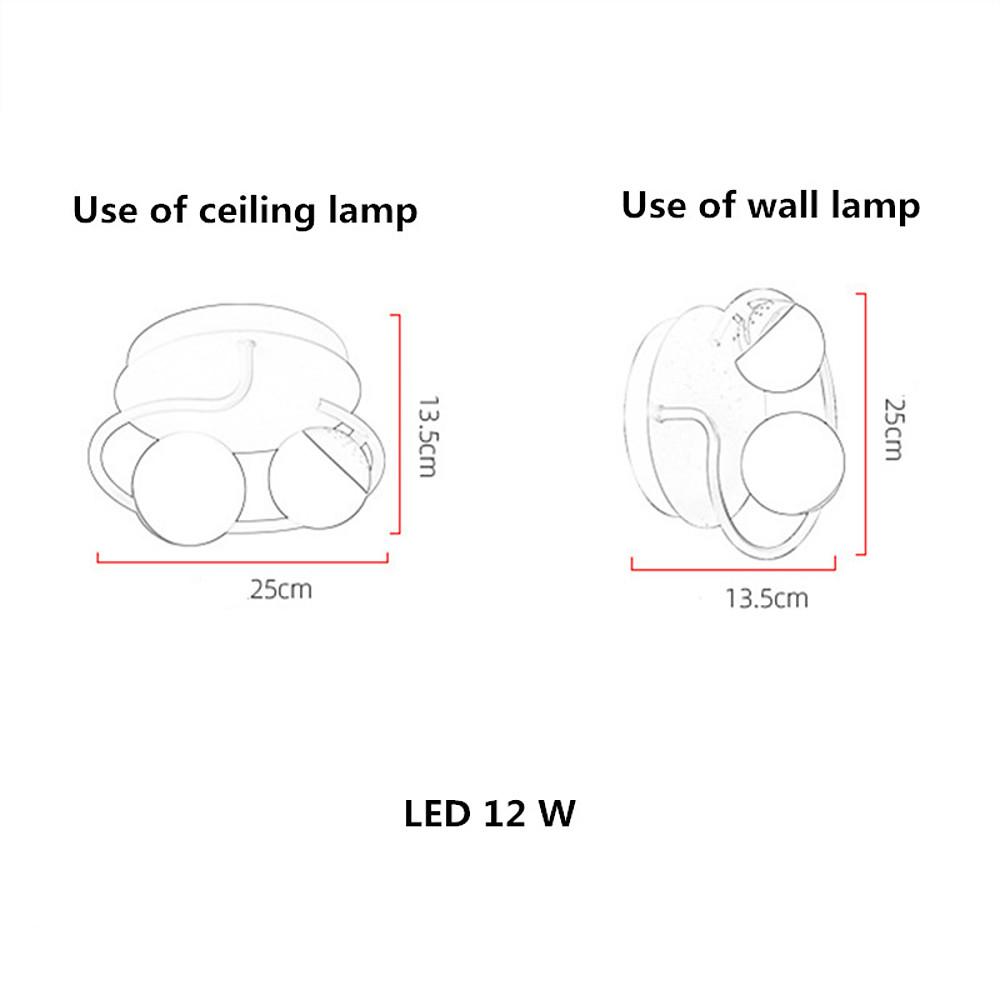 2 Light Globes Design LED Nordic Flush Mount Ceiling Light