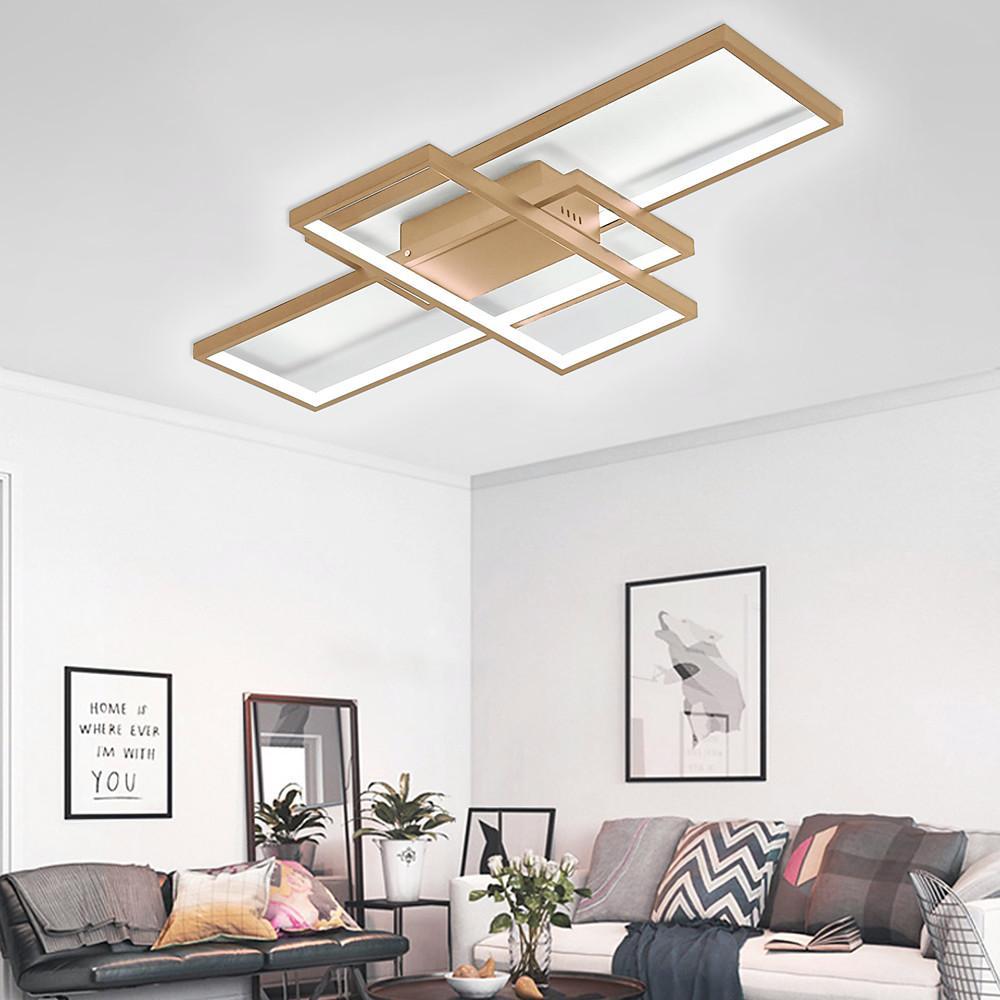 Display of Rectangles Abstract LED Flush Mount Ceiling Light
