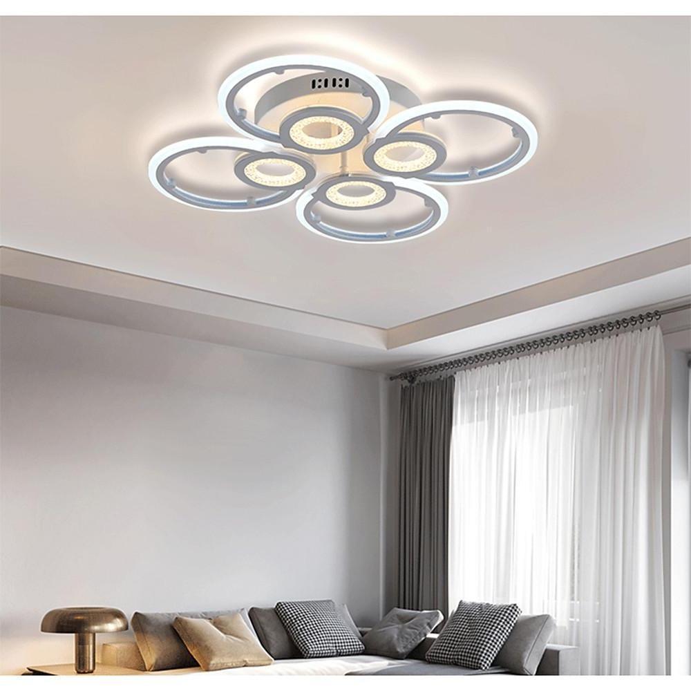 Ring Display Metal Geometric LED Flush Mount Ceiling Light