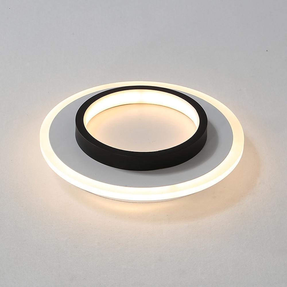 2-Light Circular LED Flush Mount Ceiling Light