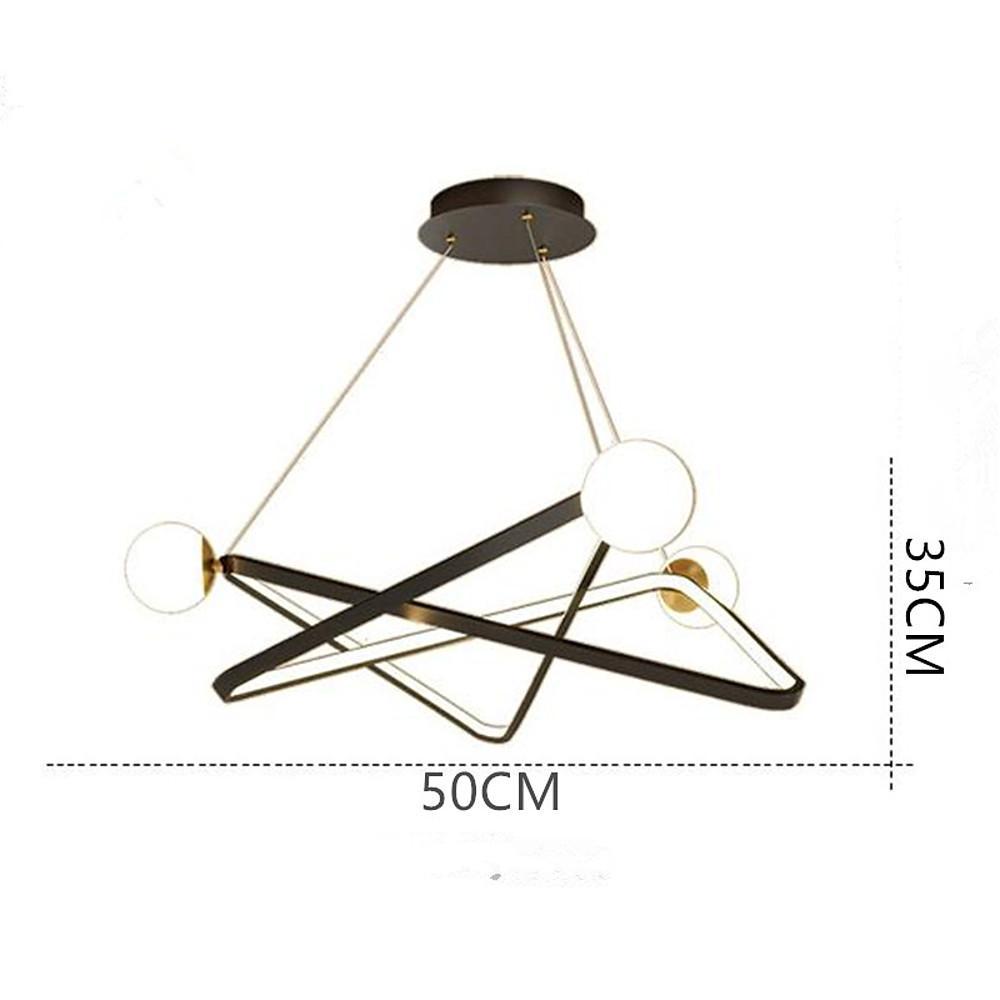 Geometric Design LED Modern Glass Chandelier