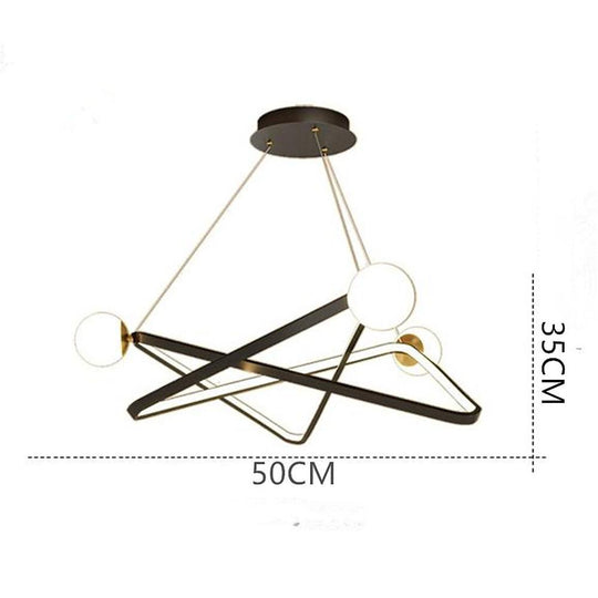 Geometric Design LED Modern Glass Chandelier