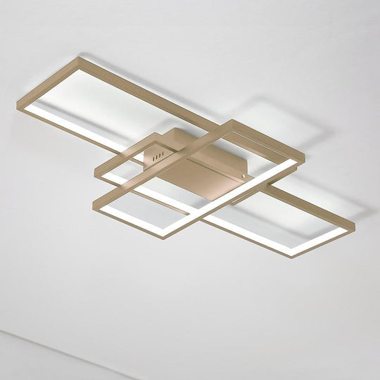 Display of Rectangles Abstract LED Flush Mount Ceiling Light