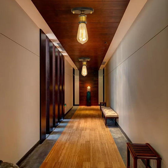 5'' Mini-Style Rustic LED Retro Flush Mount Lighting Ceiling Light