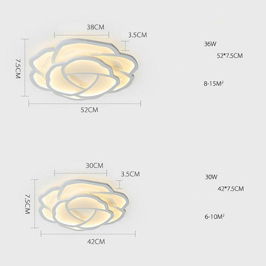 Flower Shapes Dimmable LED Modern Ceiling Lights Flush Mount Lighting