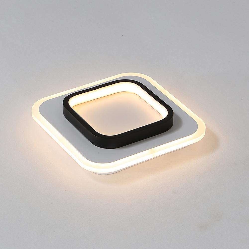 2 Light Square LED Flush Mount Ceiling Light