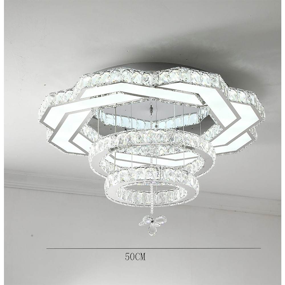Ambient Crystal LED Flush Mount Light – 20" / 24" / 31"