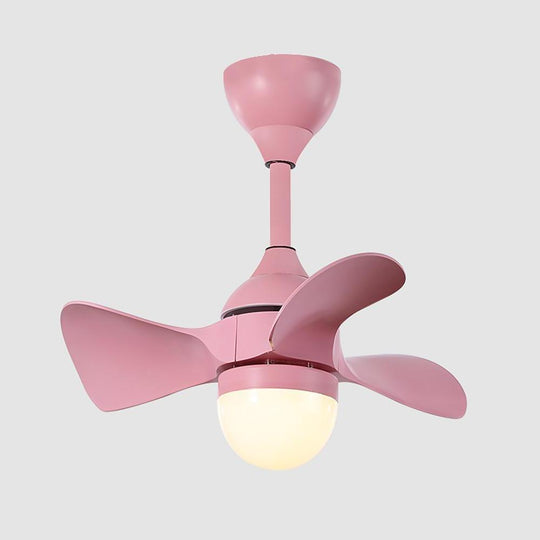 Dimmable Nordic Flush Mount LED Ceiling Fan with Remote Control