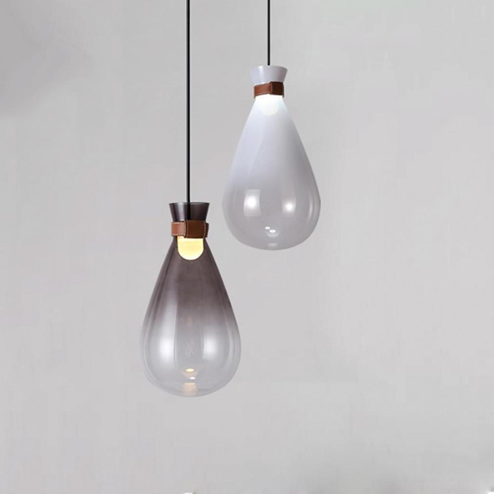 Industrial Teardrop Glass LED Pendant Ceiling Light