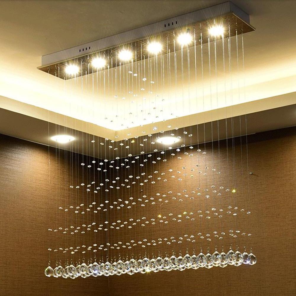 Crystal 5 W LED Modern Flush Mount Lighting Chandelier Pendant Light