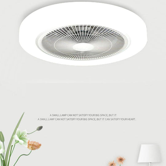 Rounded Linear Flush Mount Bladeless Ceiling Fan with LED Light