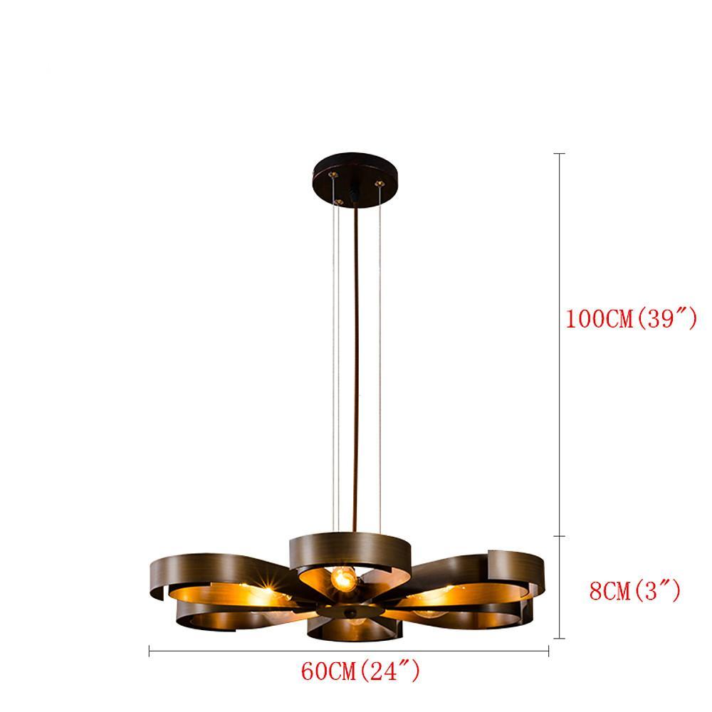 6 Light Petal Shaped LED Modern Chandelier Pendant Light Hanging Lamp