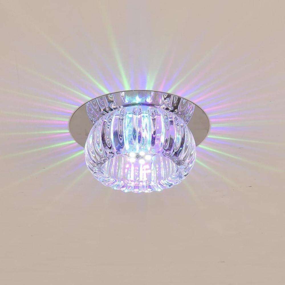 Geometric Crystal Flush Mount LED Ceiling Light