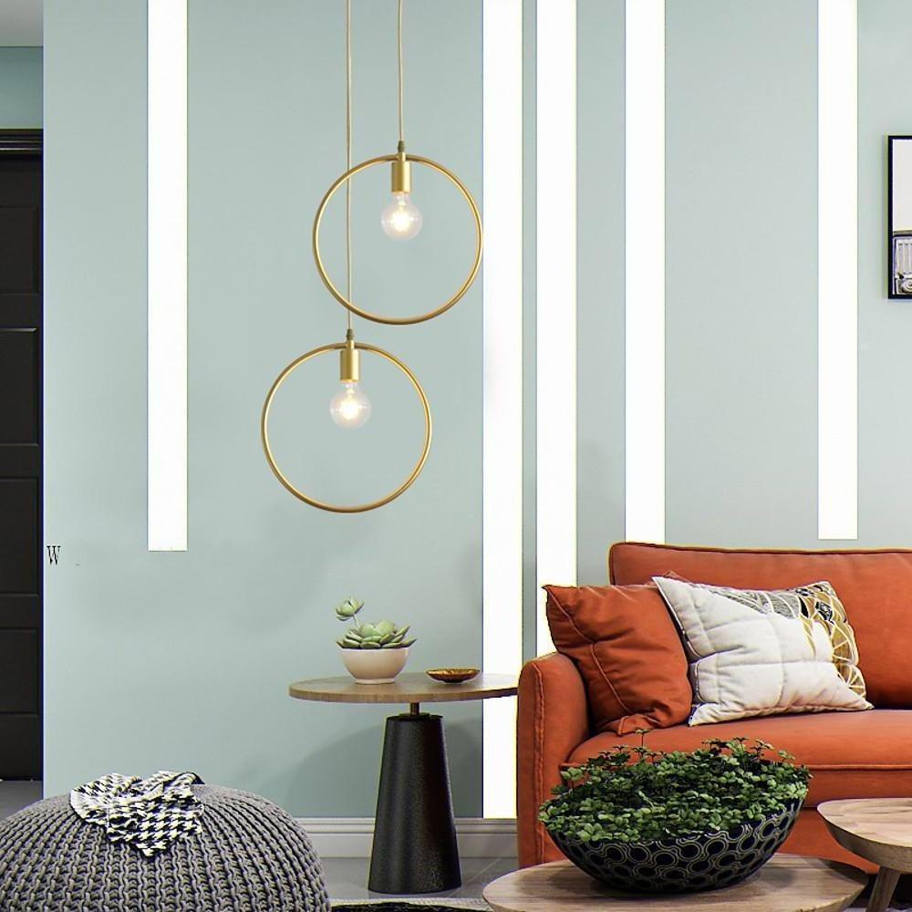 Metal Black and Gold Ceiling Light – Rounded Square Pendant