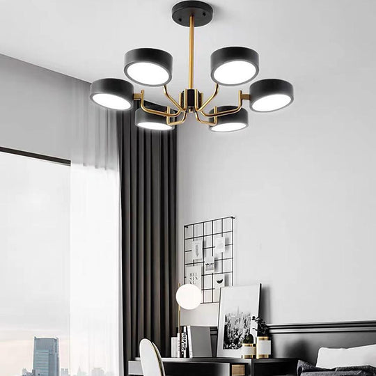 6-Light Modernist LED Flush Mount Ceiling Light for Bedroom