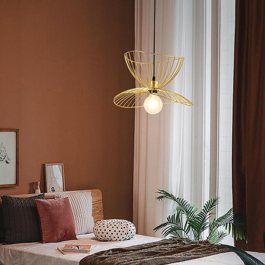 Artistic Double Wire Basket LED Vintage Pendant Light