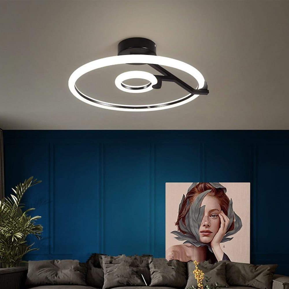 Rings Flush Mount LED Ceiling Light with Dimmable Options