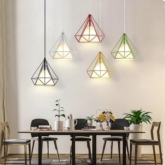 Geometric Metal LED Country Pendant Light