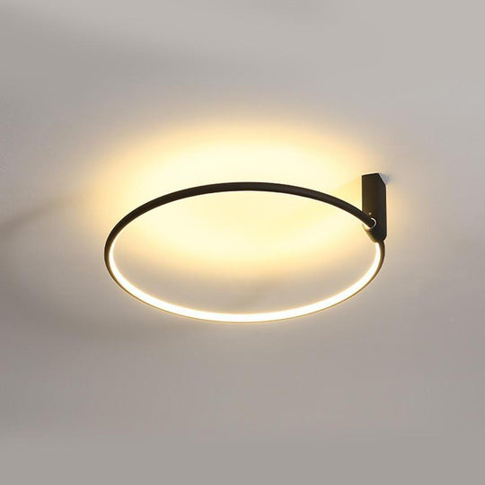 2-Circle Metal Abstract LED Flush Mount Ceiling Light