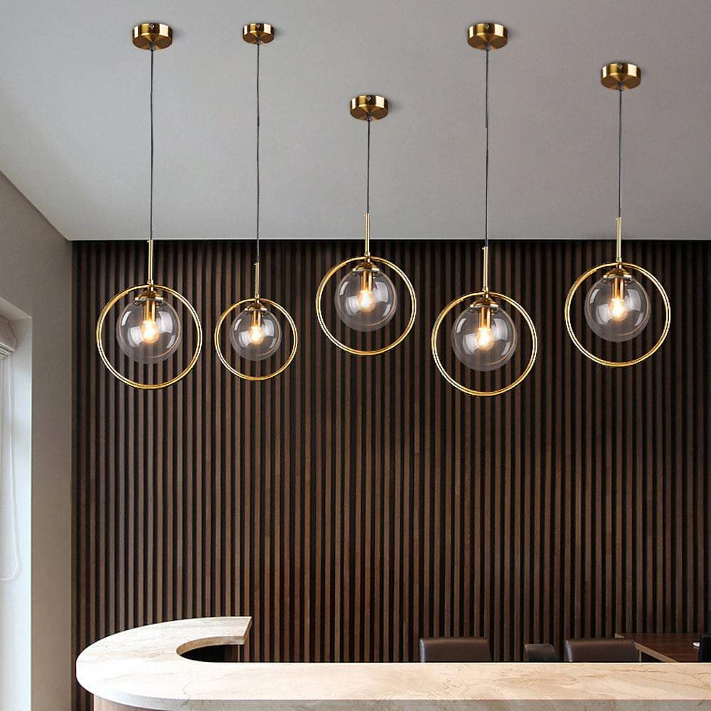 LED Bedside Industrial Nordic Glass Pendant Light