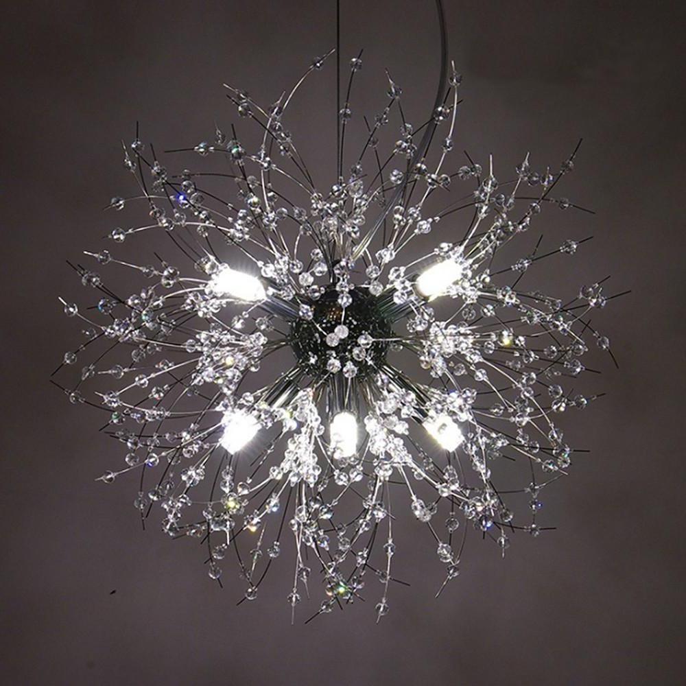 16 in Mini Globe Style Metal Electroplated Chandelier with Centrally Located Lights