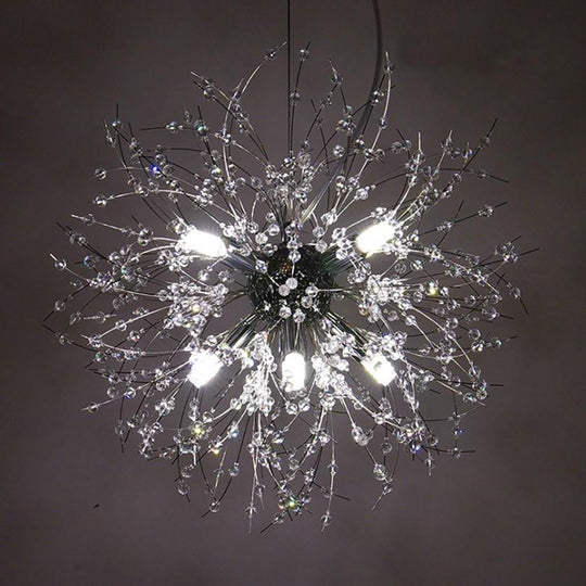 16 in Mini Globe Style Metal Electroplated Chandelier with Centrally Located Lights