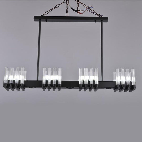 Creative Linear – Electroplated Metal and Glass LED Modern Chandelier Pendant Light