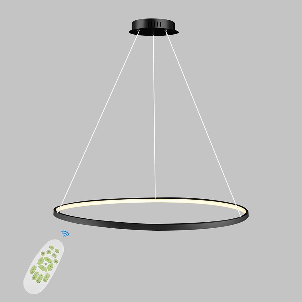 Round Geometric 30 W Single-Ring Integrated LED Pendant – Modern & Dimmable