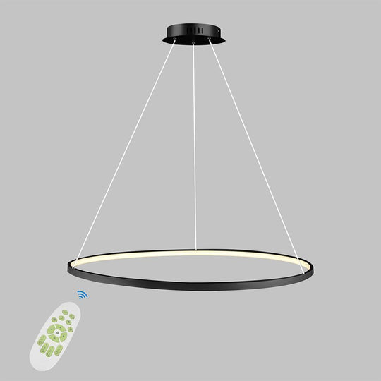 Round Geometric 30 W Single-Ring Integrated LED Pendant – Modern & Dimmable