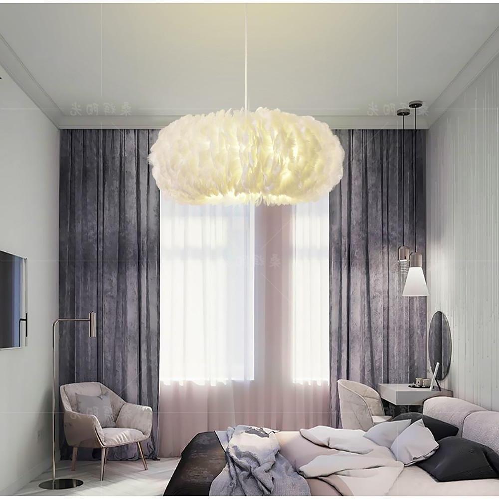 Feather Fairy Tale Theme Artistic Pendant Light for Bedroom