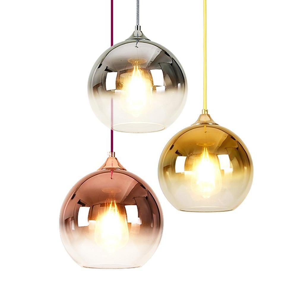 Gradient Color Glass Globe Pendant Light