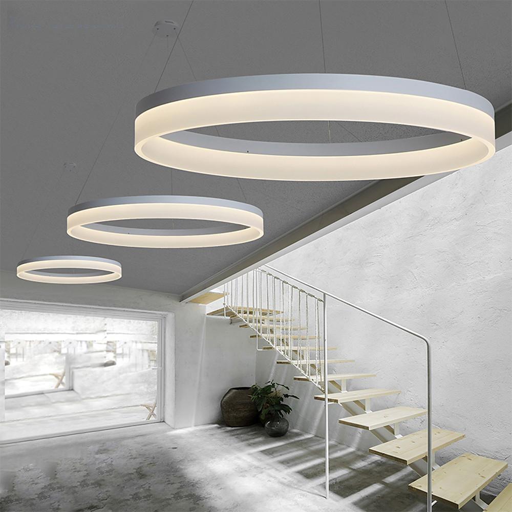 Circular Contemporary – Aluminum Acrylic LED Pendant Ceiling Light