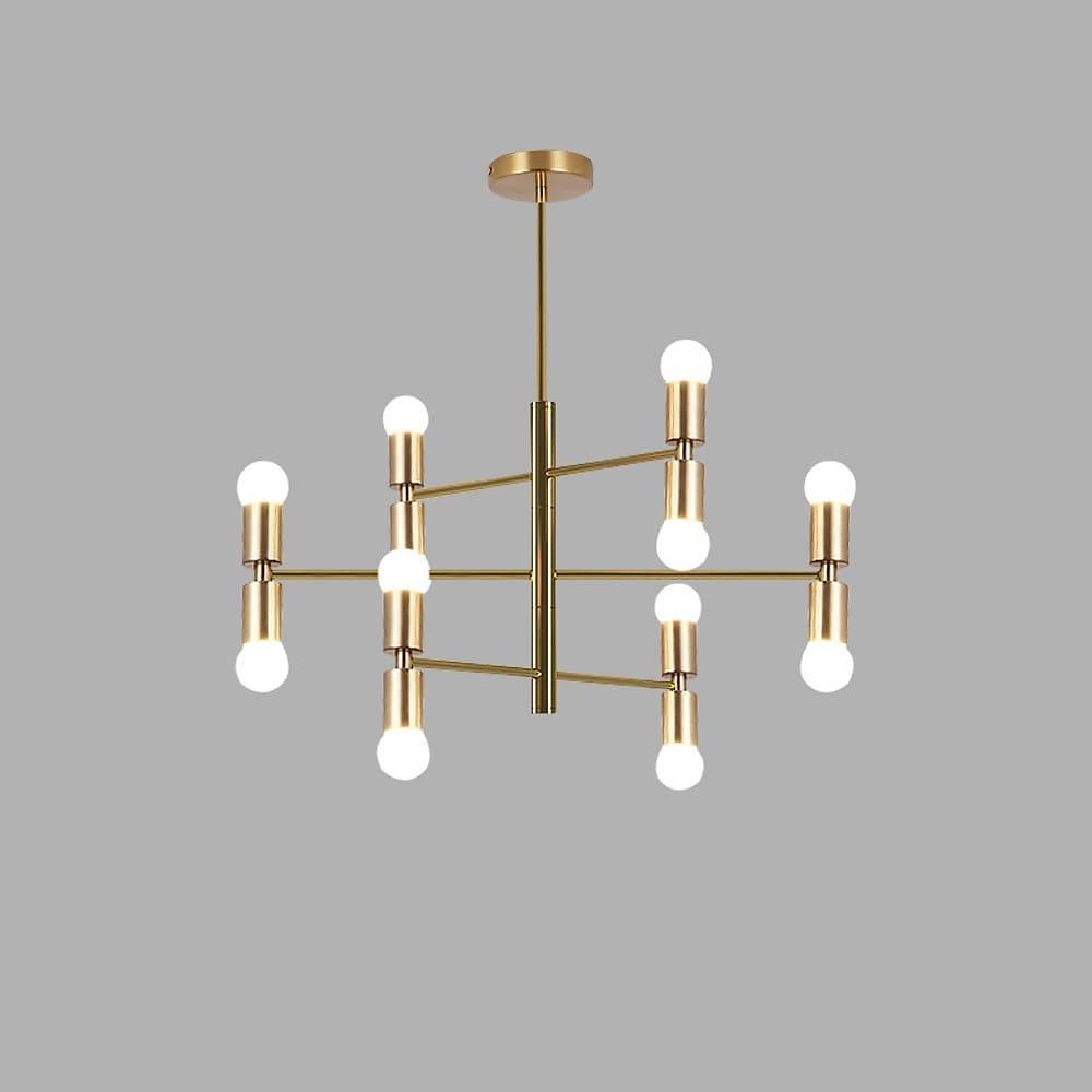 6 Lights LED Modern Gold Geometric Chandelier Hanging Lamp