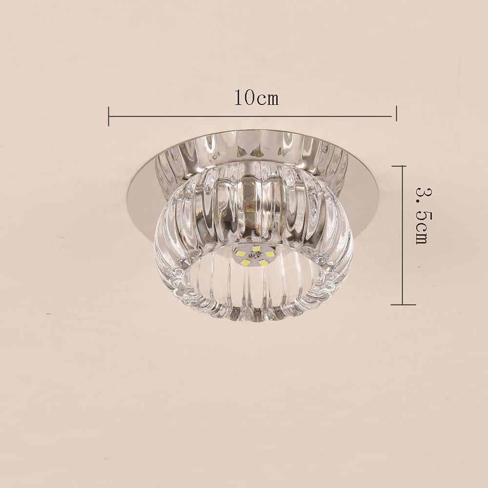 Geometric Crystal Flush Mount LED Ceiling Light