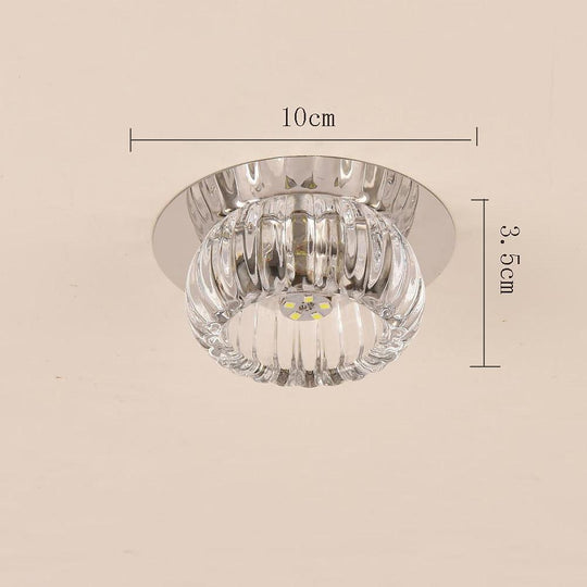 Geometric Crystal Flush Mount LED Ceiling Light
