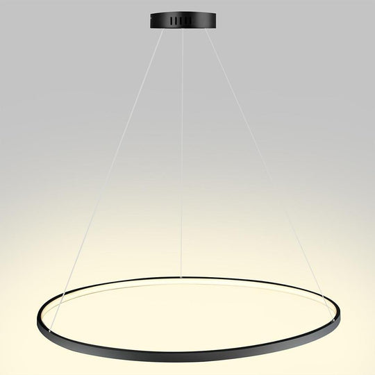 Round Geometric 30 W Single-Ring Integrated LED Pendant – Modern & Dimmable