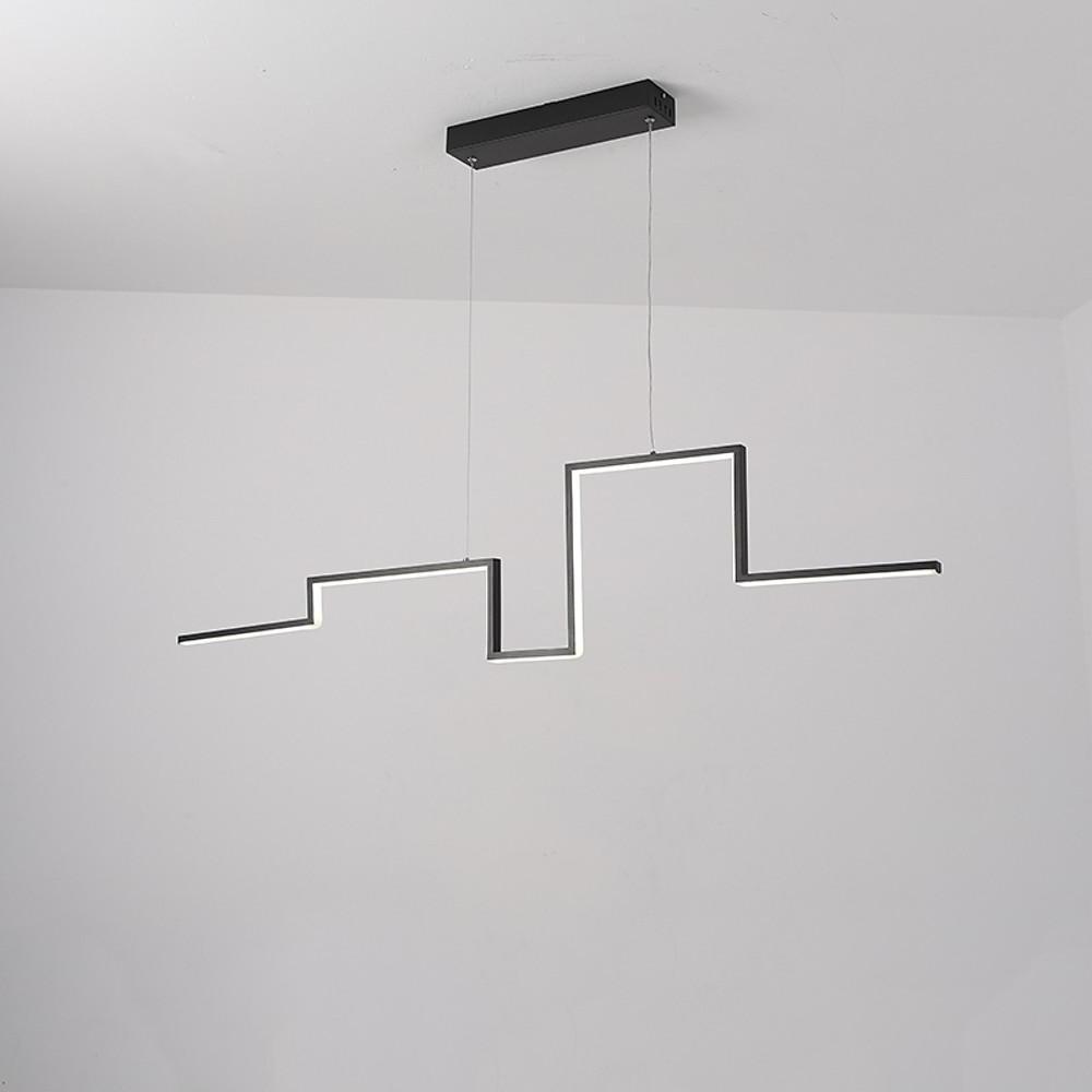 Modern Irregular Linear Metal PVC LED Pendant Light