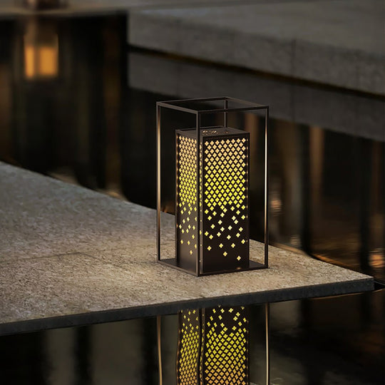Floral Brown Stainless Steel Waterproof Garden Light
