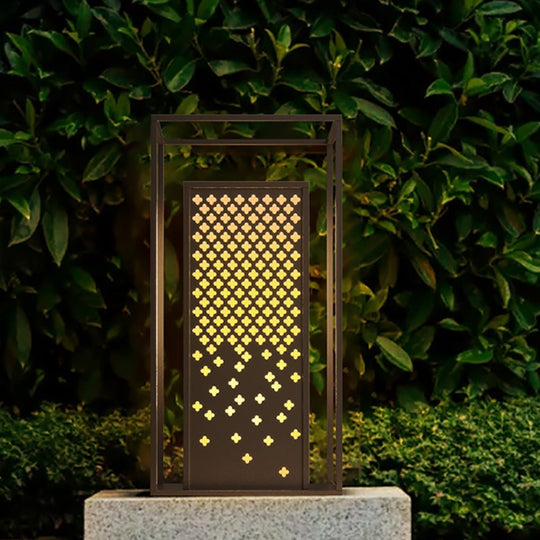 Floral Brown Stainless Steel Waterproof Garden Light