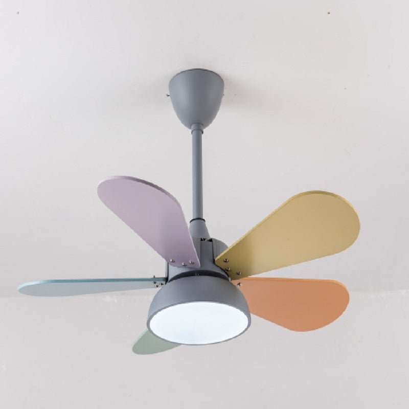 Modern Colorful Kids Pendant Ceiling Fan with Light