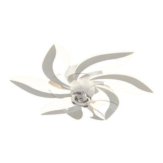 Flowers Leaves Shake Head Ceiling Fan with Light