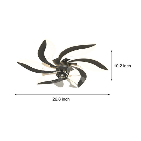 Flowers Leaves Shake Head Ceiling Fan with Light
